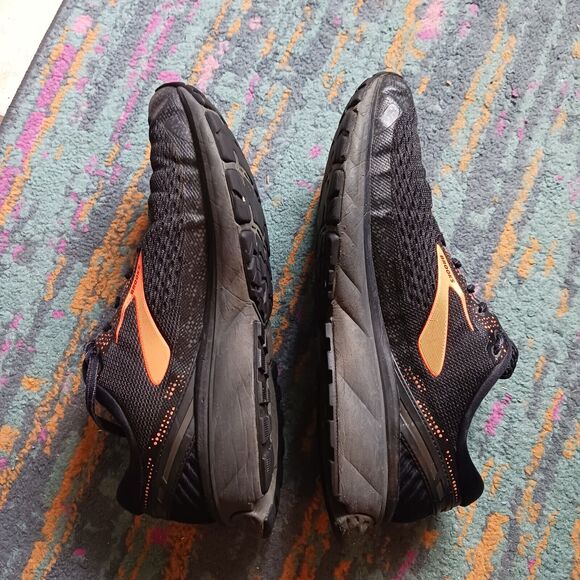 Brooks Ghost 11 Gore-Tex Running Shoe Men size 9.5D Black Orange Sneaker - Picture 5 of 10